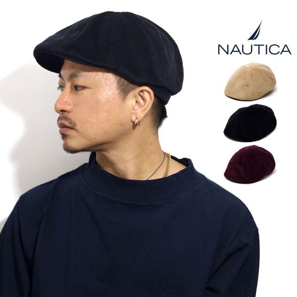 コーデュロイ NAUTICA メンズ ハンチング レディース 細畝 コーデュロイ ノーティカ 防寒 帽子 暖かい 誕生日 プレゼント 帽子 ハンチング帽 保温効果 小顔効果