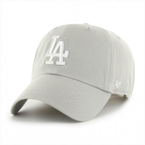 47 キャップ フォーティーセブン ブランド キャップ ドジャース '47 CLEAN UP メンズ レディース 47BRAND 春 夏 秋 冬 GYD グレー×ホワイト
