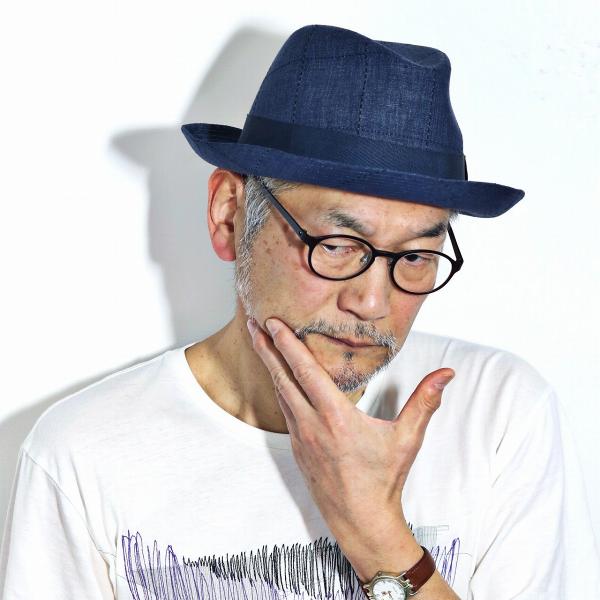 レガリス イタリア製生地 中折れハット REGALIS 帽子 LEOMASTER メンズ BL型 中折れ帽 紳士 リネンハ REGALIS 中折れ帽 LEOMASTER メンズ 中折れハット BL型 帽子 レガリス