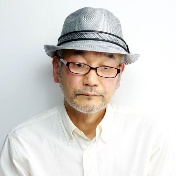 メンズファッションアイテム 帽子 ハット 中折れ帽 ストロー ポリブレード 光沢 ハリ きれいめコーデ ステイシーアダムス シルバー 銀 グレー Sa609 071 Elehelm帽子通販専門店 通販 Yahoo ショッピング