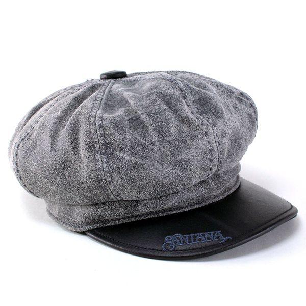 キャスケット レザー 帽子 メンズ カルロス・サンタナ アンティーク