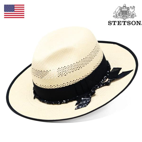 エ*ノ様 STETSON パナマハット 59cm STETSON パナマハット 中折れハット パナマ帽 エクアドル本