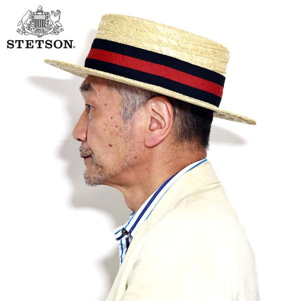 Stetson カンカン帽 ボーターハット M 57cm 30sヴィンテージ STETSON stetson カンカン帽 メンズ 帽子 カンカン レトロ 父の