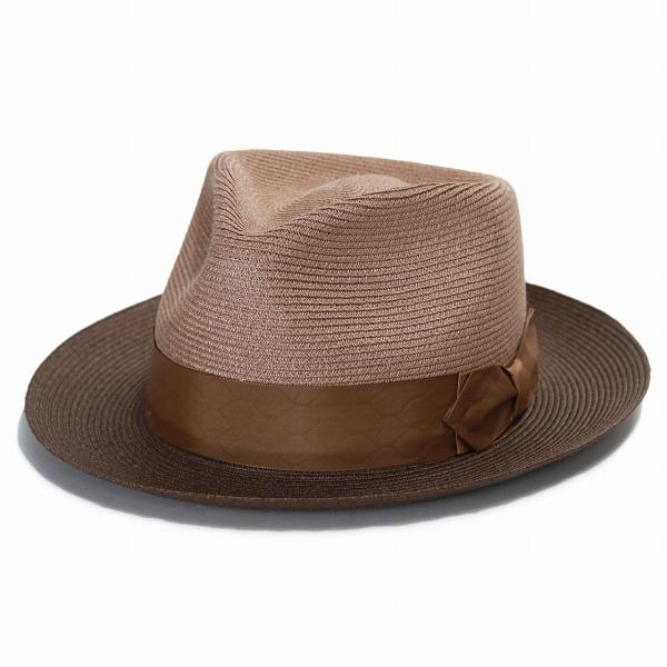 極美品✨STETSON ステットソン 中折れハット ブラウン 7 3/8 elehelm-hatstore_st144-061