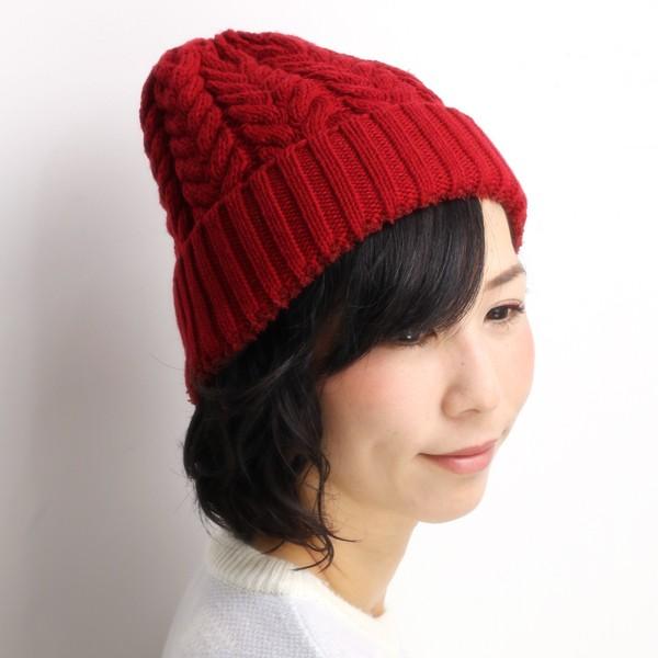 日本製 ケーブル編み ニット帽 ホールガーメント マシュマロニット