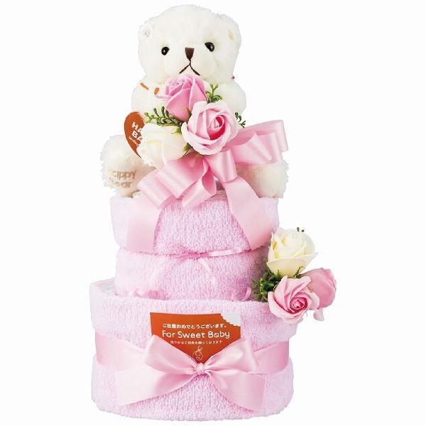 おむつケーキ 2段 5000p Op ピンク 送料無料 Apd 60 039 エレホームヤッホー 通販 Yahoo ショッピング