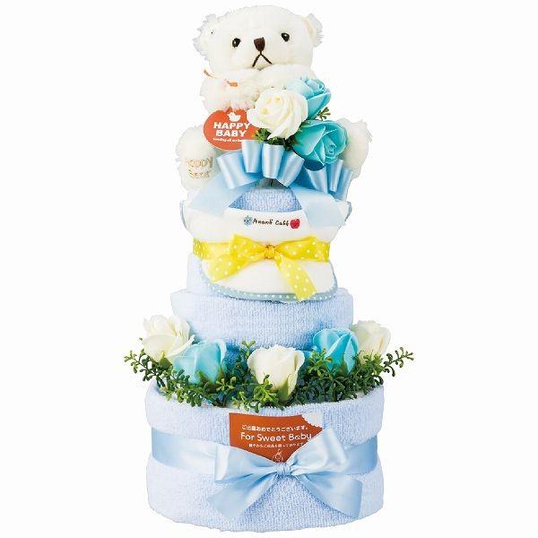 おむつケーキ 3段 b Op ブルー 送料無料 Apd 60 066 エレホームヤッホー 通販 Yahoo ショッピング