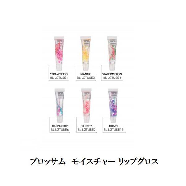 BLOSSOM ブロッサム モイスチャーライジング リップグロス 9ml 【6種類からご選択】 チューブタイプ 保湿 潤い 化粧品 唇 コスメ ギフト プレゼント フラワー フルーツの香り 果物 お花入り 乾燥 新品 送料無料