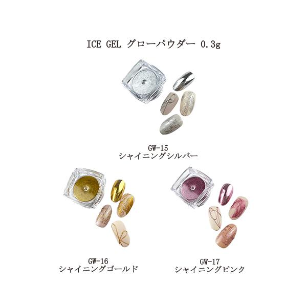 �A�C�X�W�F�� ICE GEL �O���[�p�E�_�[ 0.3g 3�F��育�I�� GW-15 GW-16 GW-17 ���^���b�N �J���[ �~���[�l�C��  �V���o�[ �S�[���h ���^���s���N �V�i ��������