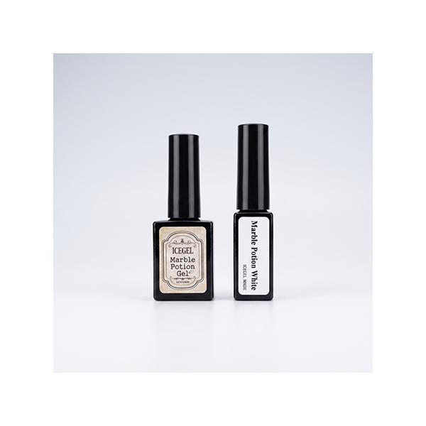 ICE GEL アイスジェル マーブルポーションジェルセット 2種セット 9ml+4ml さざ波ネイル マーブルネイル たらしこみ ニュアンスネイル 水面アート 新品 送料無料