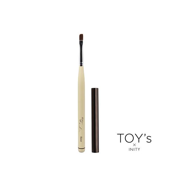 TOY's × INITY アトリエロンド ベース 1本 スクエア ラウンド ネイルブラシ ジェルブラシ キャップ付 日本製 ナイロン毛 アイニティ ネイリスト 新品 送料無料