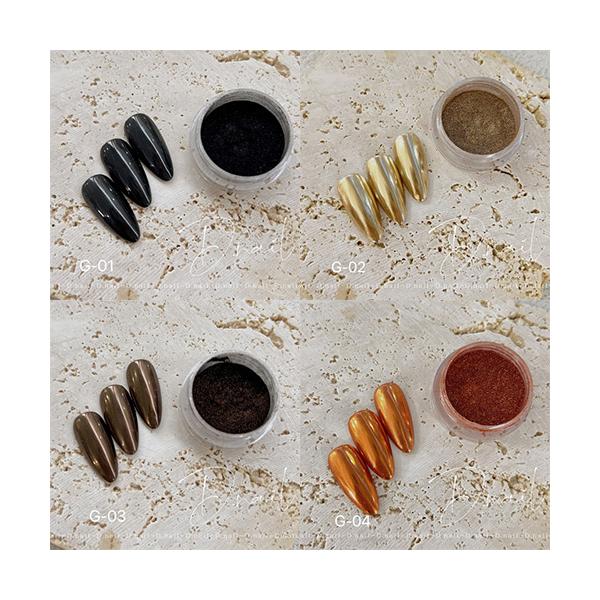 D.nail グロスミラーパウダー 0.5g 【4色からご選択】 ミラーネイル メタリック 秋冬ネイル ネイルアート ネイルデザイン ジェルネイル ディーネイル プラスディー ネイルデザイン ネイリスト セルフネイル ブラック ゴールド ブ...