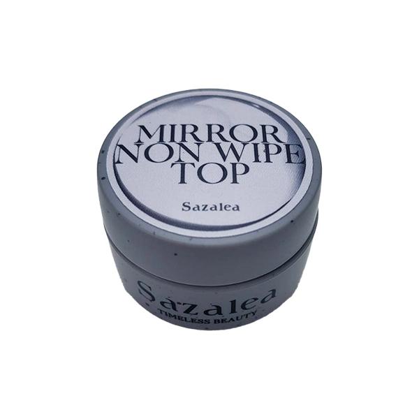 【発送追跡あり】 サザレア Sazalea ミラーノンワイプトップジェル 5g ミラーネイル メタリック ミラーノンワイプトップコート 簡単ミラーパウダー付着 DIAMI装着時フリーエッジ ジェルネイル セミハードジェル セルフネイル サロ...