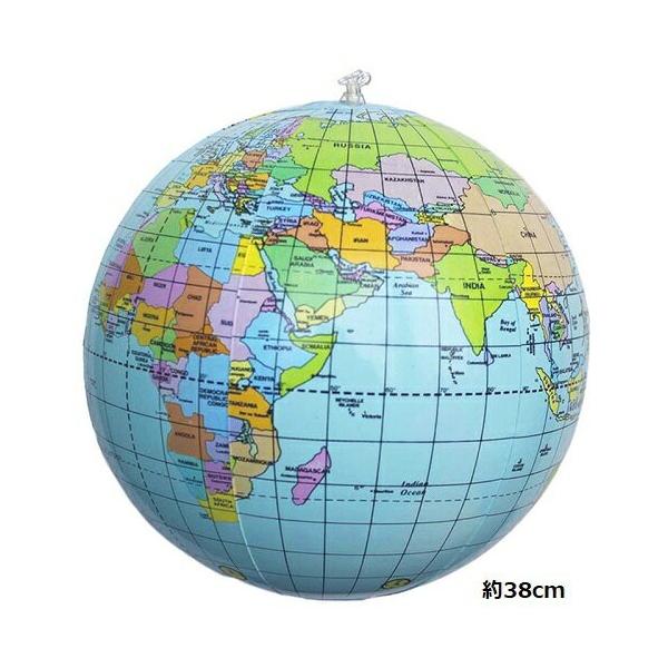 新品 送料無料 ビニールボール ビーチボール 世界地図 約38cm おもちゃ 地球儀 英語表記世界地図 Toy009 エルストア 通販 Yahoo ショッピング