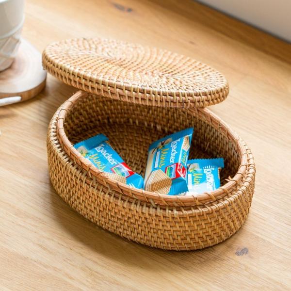 小物入れ おしゃれ 小物収納 フタ付き 小物ケース ハンドメイド デスク 卓上 蓋付き キッチン収納 ラタン 藤 ナチュラル 天然素材 かわいい アジア工房 Buyee Buyee 日本の通販商品 オークションの代理入札 代理購入