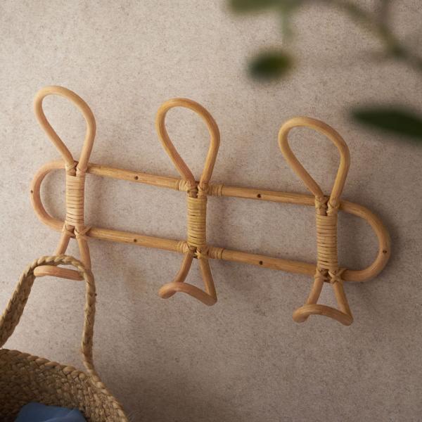 ELEMENTS（インテリア） フック ラタン 籐 天然素材 ウォール ハンガー