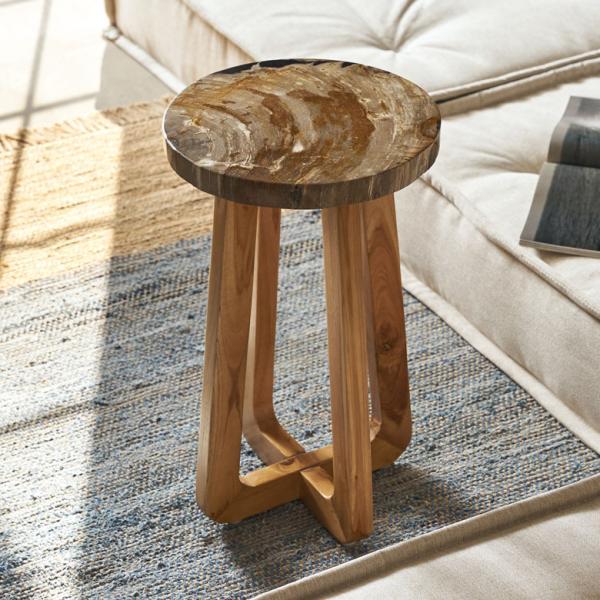 ナチュラルウッド サイドテーブル アクリル脚 楽天市場】Kuai アクリル サイドテーブル ディスプレイテーブル Z字型