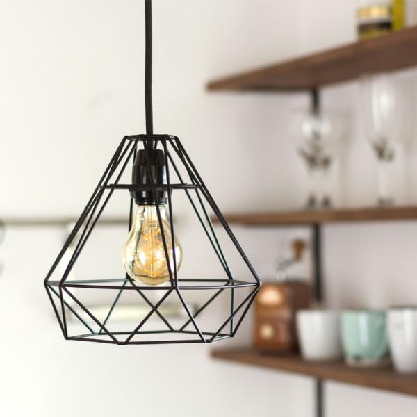 ワイヤー ランプシェード ペンダントライト Led E26 レトロ 北欧 ダイヤモンド ブラック 照明 照明器具 おしゃれ リビング ダイニング キッチン 1灯 カフェ風 Buyee Buyee Japanese Proxy Service Buy From Japan Bot Online