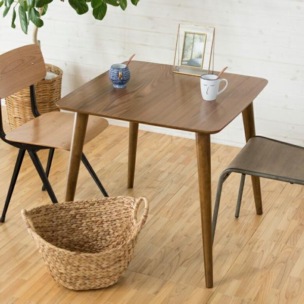 ダイニングテーブル 2人掛け 木製 長方形 約75cm×75cm ダイニング カフェテーブル 食卓 北欧 西海岸 シンプル おしゃれ