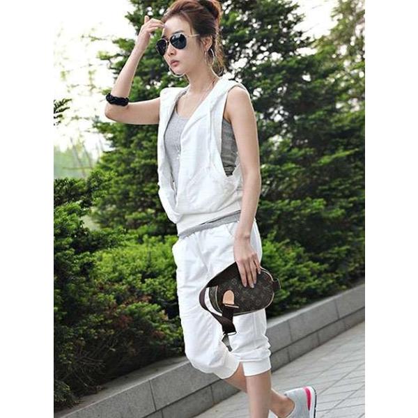 レディース トップス ノースリーブパーカー ベスト イージーパンツ オシャレ ファッション 大人カジュアル ラフ 重ね着 シンプル 単色 上下セット Buyee Buyee 提供一站式最全面最專業現地yahoo Japan拍賣代bid代拍代購服務 Bot Online