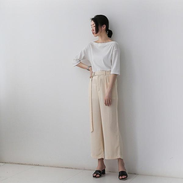 レディース アンクルパンツ ワイドレッグパンツ ハイウエスト 半端丈 クロップド シンプル ボトムス カジュアル キュート 可愛い フェミニン きれいめ エレガント おしゃれ お出かけ オフィス デイリー 普段着 ベージュ ブラック ピンク 送料無料