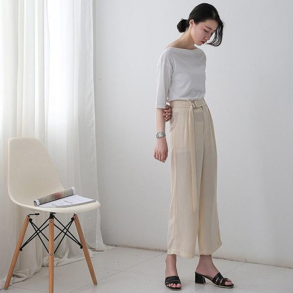 レディース アンクルパンツ ワイドレッグパンツ ハイウエスト 半端丈 クロップド シンプル ボトムス カジュアル キュート 可愛い フェミニン きれいめ エレガント おしゃれ お出かけ オフィス デイリー 普段着 ベージュ ブラック ピンク 送料無料