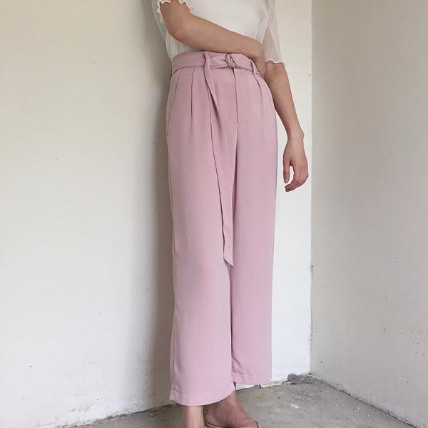 レディース アンクルパンツ ワイドレッグパンツ ハイウエスト 半端丈 クロップド シンプル ボトムス カジュアル キュート 可愛い フェミニン きれいめ エレガント おしゃれ お出かけ オフィス デイリー 普段着 ベージュ ブラック ピンク 送料無料