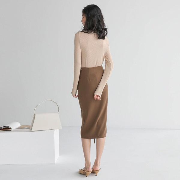 レディース カットソー シンプル 長袖 トップス カジュアル キュート 大人 可愛い フェミニン おしゃれ お出かけ オフィス デイリー 普段着 ホワイト ベージュ ブラック ブラウン ブルー コーヒー フリーサイズ ワンサイズ 送料無料