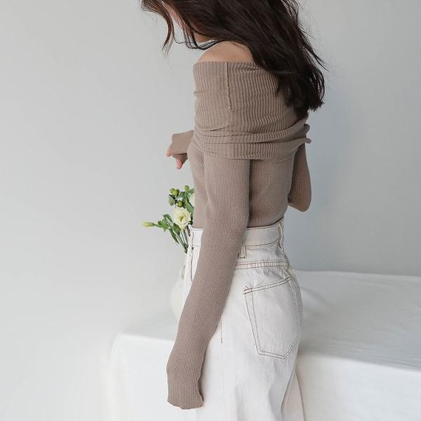 レディース タートルネック ニット セーター カットソー 長袖 トップス カジュアル キュート 大人 可愛い フェミニン おしゃれ お出かけ オフィス デイリー 普段着 ベージュ ブラック ホワイト カーキ コーヒー フリーサイズ ワンサイズ 送料無料
