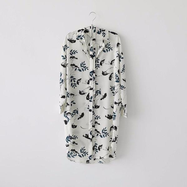 レディース シフォン ワンピース シャツワンピ 長袖 ひざ上丈 チェック柄 春 夏 スカート カジュアル キュート 可愛い フェミニン きれいめ 上品 エレガント おしゃれ お出かけ お呼ばれ ホワイト ブラック フリーサイズ ワンサイズ 送料無料