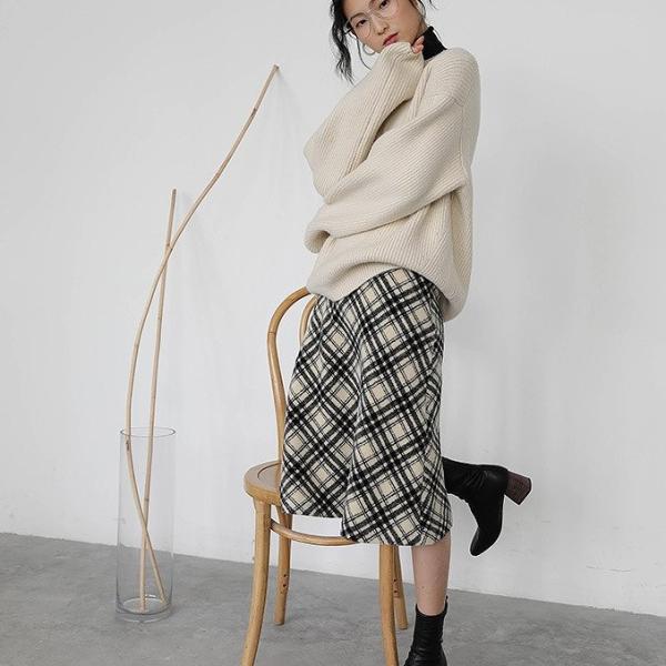 レディース スカート ハイウエスト フレア ミモレ丈 チェック柄 ボトムス カジュアル キュート 大人 可愛い フェミニン きれいめ おしゃれ お出かけ デイリー 二次会 お呼ばれ ホワイト ブラック コーヒー S M L サイズ 送料無料