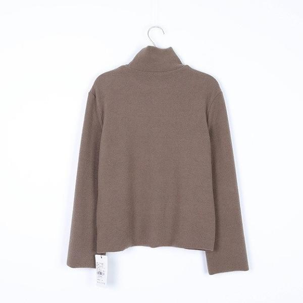 レディース ハイネック ニット セーター カットソー 長袖 トップス カジュアル キュート 大人 可愛い フェミニン おしゃれ お出かけ オフィス デイリー 普段着 ベージュ ブラック カーキ ブラウン フリーサイズ ワンサイズ 送料無料