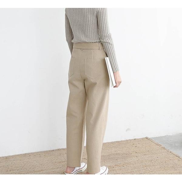 レディース アンクルパンツ ハイウエスト 半端丈 クロップド シンプル ボトムス カジュアル キュート 可愛い フェミニン きれいめ エレガント おしゃれ お出かけ オフィス デイリー 普段着 カーキ ベージュ ブラック S M L サイズ 送料無料