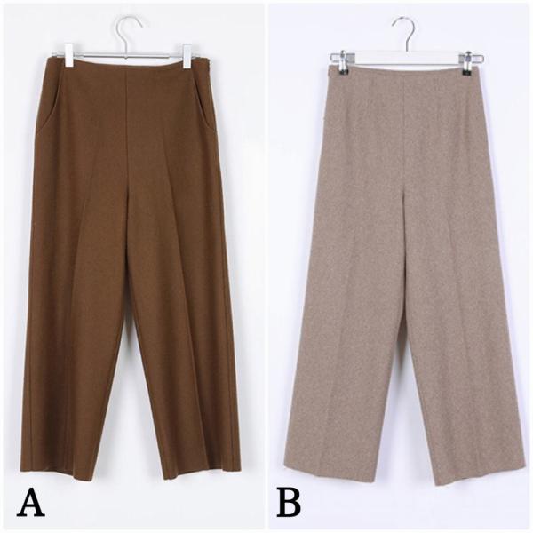レディース アンクルパンツ ハイウエスト ワイドレッグパンツ 半端丈 クロップド シンプル ボトムス カジュアル キュート 可愛い フェミニン きれいめ エレガント おしゃれ お出かけ オフィス デイリー カーキ ベージュ ブラウン ブラック 送料無料