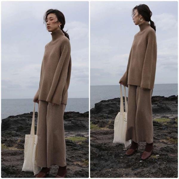 レディース アンクルパンツ ハイウエスト ワイドレッグパンツ 半端丈 クロップド シンプル ボトムス カジュアル キュート 可愛い フェミニン きれいめ エレガント おしゃれ お出かけ オフィス デイリー カーキ ベージュ ブラウン ブラック 送料無料