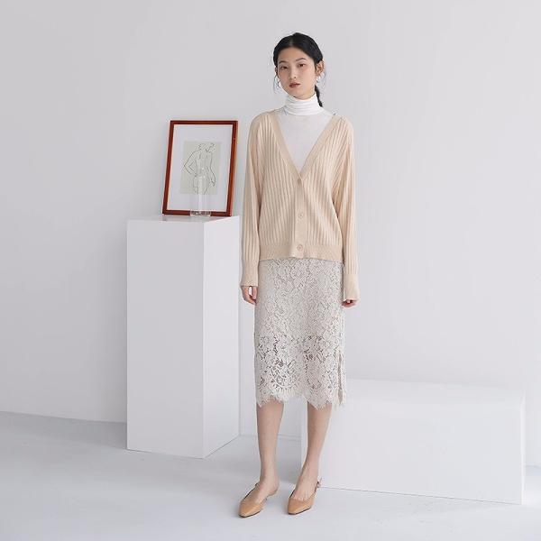 レディース カーディガン ニット セーター Vネック 羽織 長袖 無地 シンプル トップス カジュアル キュート 大人 可愛い フェミニン おしゃれ お出かけ オフィス デイリー 普段着 カーキ ベージュ ブラウン フリーサイズ ワンサイズ 送料無料