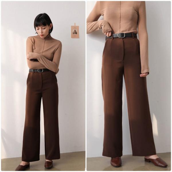 レディース アンクルパンツ ワイドレッグパンツ ハイウエスト シンプル ボトムス カジュアル キュート 可愛い フェミニン きれいめ エレガント おしゃれ お出かけ オフィス デイリー 普段着 ブラック ブラウン グリーン S M Lサイズ 送料無料