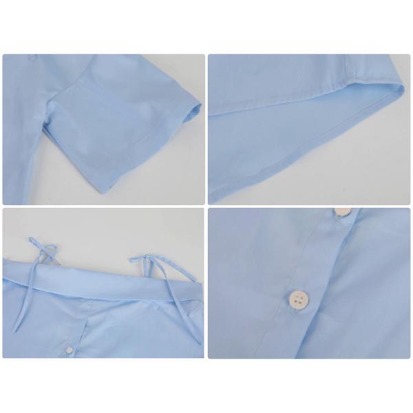 レディース 肩出し 肩見せ オフショルダー ブラウス シャツ 無地 シンプル 春 夏 トップス カジュアル キュート 可愛い フェミニン きれいめ 上品 エレガント おしゃれ お出かけ オフィス デート デイリー ホワイト イエロー ブルー 送料無料