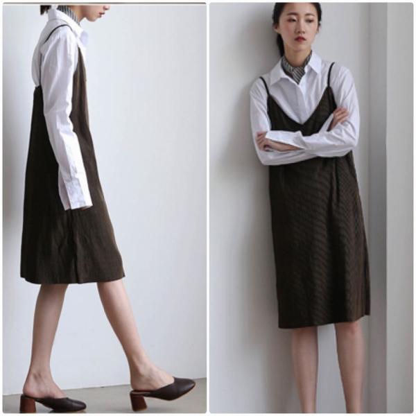 レディース ワンピース Vネック ミディ丈 ノースリーブ 春 夏 スカート カジュアル キュート 可愛い フェミニン きれいめ 上品 エレガント おしゃれ お出かけ お呼ばれ ブラウン ブラック フリーサイズ ワンサイズ 送料無料