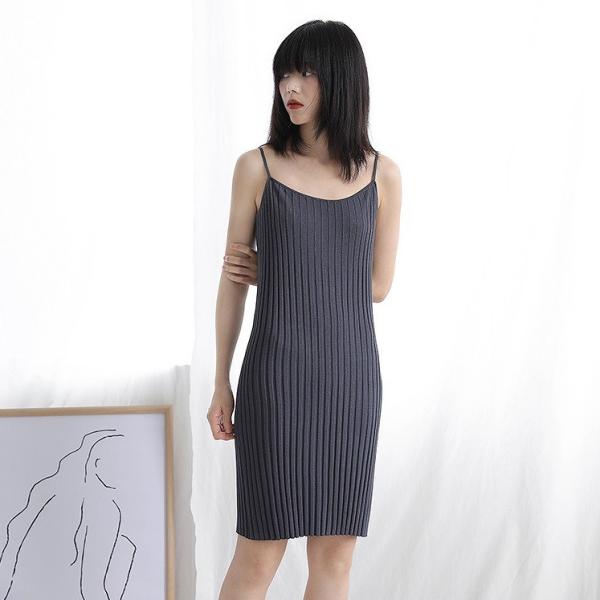 レディース ノースリーブ ワンピース ニット スリム 膝上丈 無地 ラウンドネック セクシー カジュアル 大人可愛い フェミニン オフィス デイリー お出かけ デート ベージュ ブラック ネイビー ブラウン フリーサイズ 送料無料