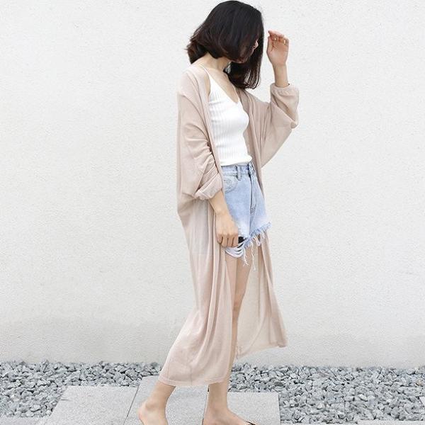 レディース トップス ロング カーディガン ドルマン ニット 薄手 長袖 ゆったり 無地 カジュアル 大人可愛い フェミニン オフィス デイリー お出かけ デート ベージュ ブラック フリーサイズ 送料無料