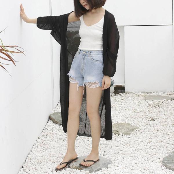 レディース トップス ロング カーディガン ドルマン ニット 薄手 長袖 ゆったり 無地 カジュアル 大人可愛い フェミニン オフィス デイリー お出かけ デート ベージュ ブラック フリーサイズ 送料無料