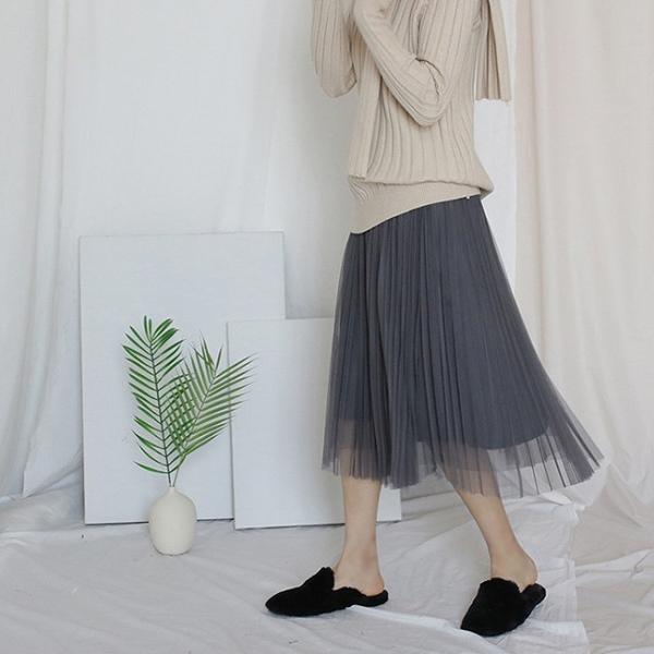 レディース ボトムス スカート プリーツ シフォン ミディ丈 無地 エレガント カジュアル 大人可愛い フェミニン オフィス お出かけ デート デイリー ピンク グレー フリーサイズ 送料無料