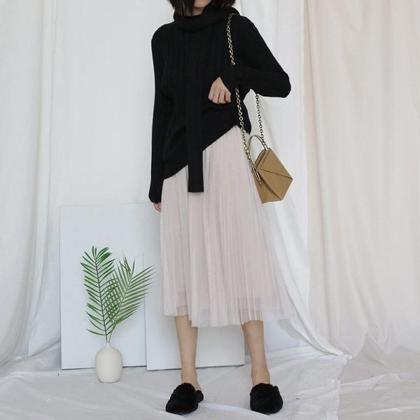 レディース ボトムス スカート プリーツ シフォン ミディ丈 無地 エレガント カジュアル 大人可愛い フェミニン オフィス お出かけ デート デイリー ピンク グレー フリーサイズ 送料無料