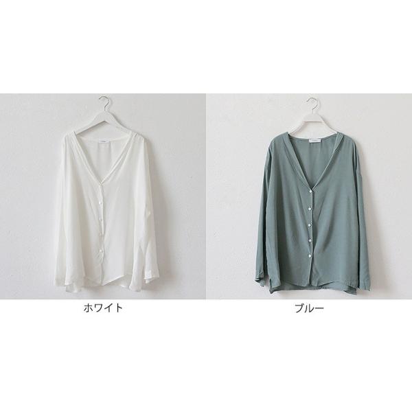 レディース トップス カーディガン Vネック 薄手 長袖 ゆったり 無地 カジュアル 大人可愛い フェミニン オフィス デイリー お出かけ デート エアコン対策 ホワイト ブルー フリーサイズ 送料無料