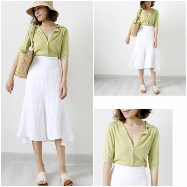 レディース ブラウス シャツ 無地 シンプル 半袖 春 夏 トップス カジュアル キュート 可愛い フェミニン きれいめ 上品 エレガント おしゃれ お出かけ オフィス デート デイリー ホワイト グリーン ブラウン フリーサイズ ワンサイズ 送料無料