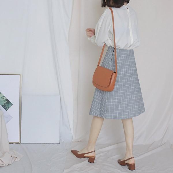 レディース スカート ハイウエスト ミディ丈 チェック柄 アシンメトリー スリット ボトムス カジュアル キュート 大人 可愛い フェミニン きれいめ おしゃれ お出かけ デイリー 二次会 お呼ばれ グレー フリーサイズ ワンサイズ 送料無料