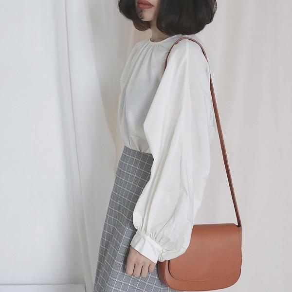 レディース ブラウス シャツ 長袖 無地 シンプル 春 夏 トップス カジュアル キュート 可愛い フェミニン きれいめ 上品 エレガント おしゃれ お出かけ オフィス デート デイリー ホワイト フリーサイズ ワンサイズ 送料無料