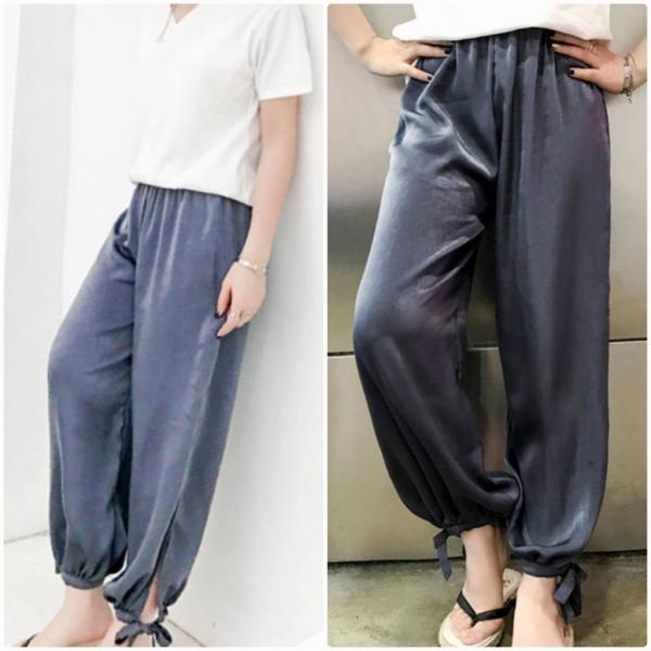 レディース ジョガーパンツ アンクルパンツ 半端丈 クロップドパンツ シンプル ボトムス カジュアル キュート 可愛い フェミニン きれいめ エレガント おしゃれ お出かけ オフィス デイリー 普段着 グレー グレー ブラック フリーサイズ 送料無料