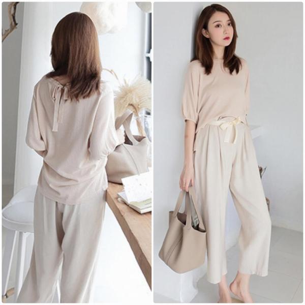 レディース カットソー 五分袖 パフスリーブ シンプル 無地 ニット セーター トップス カジュアル キュート 大人 可愛い フェミニン おしゃれ お出かけ オフィス デイリー 普段着 イエロー ピンク フリーサイズ ワンサイズ 送料無料